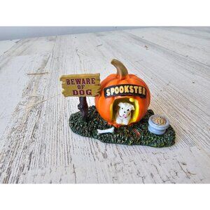 Lemax spookster dog dog house puppy Halloween decor